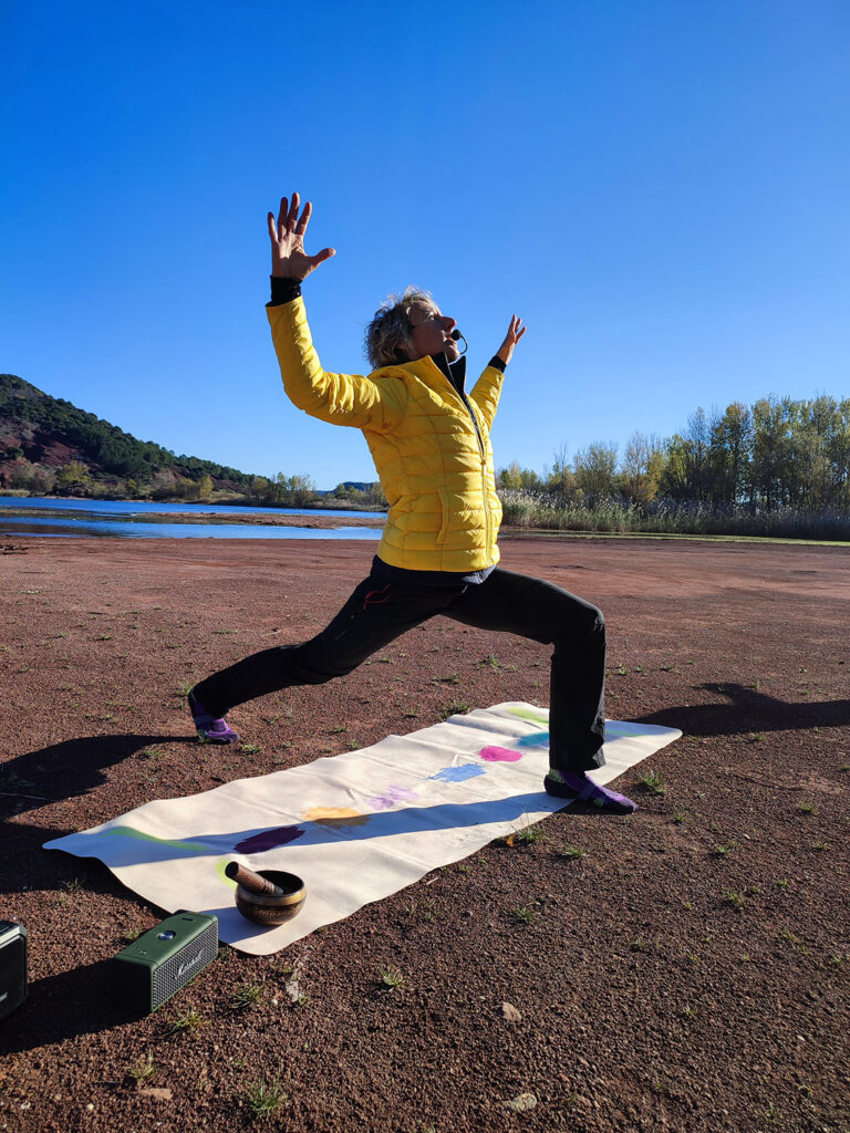 Randonnée yoga - lac du salagou