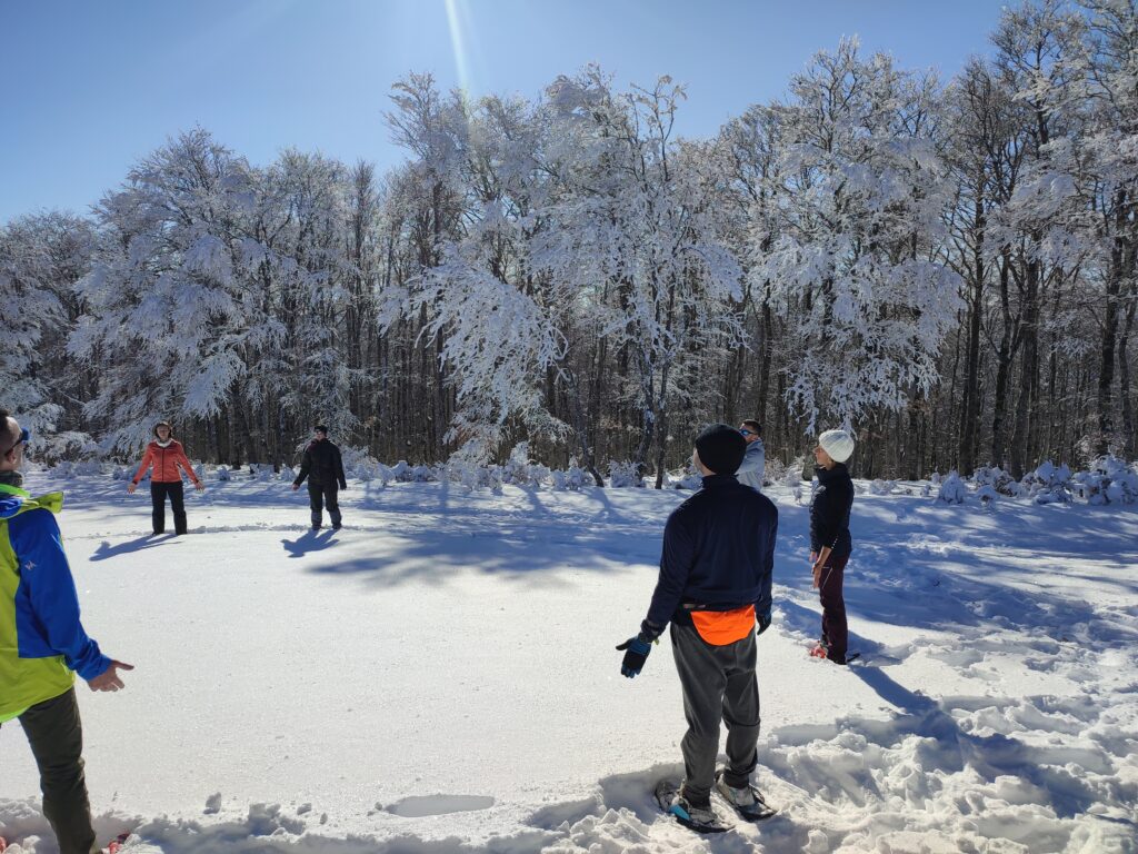 neige - yoga - Mont Aigoual